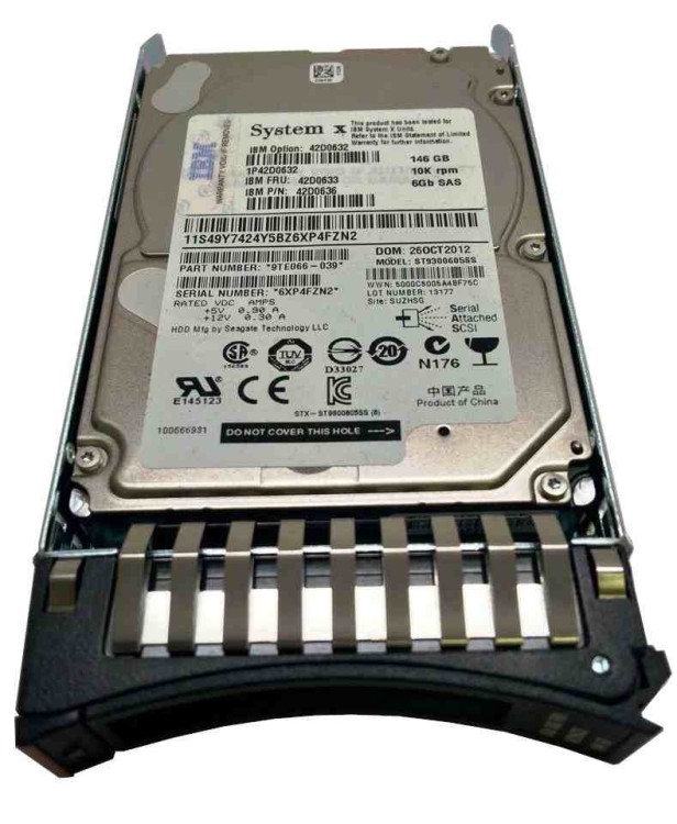 42D0632 IBM 146GB 10K 6G 2.5 SAS DRIVE 42D0632 IBM 146GB 10K 6G 2.5 SAS DRIVE