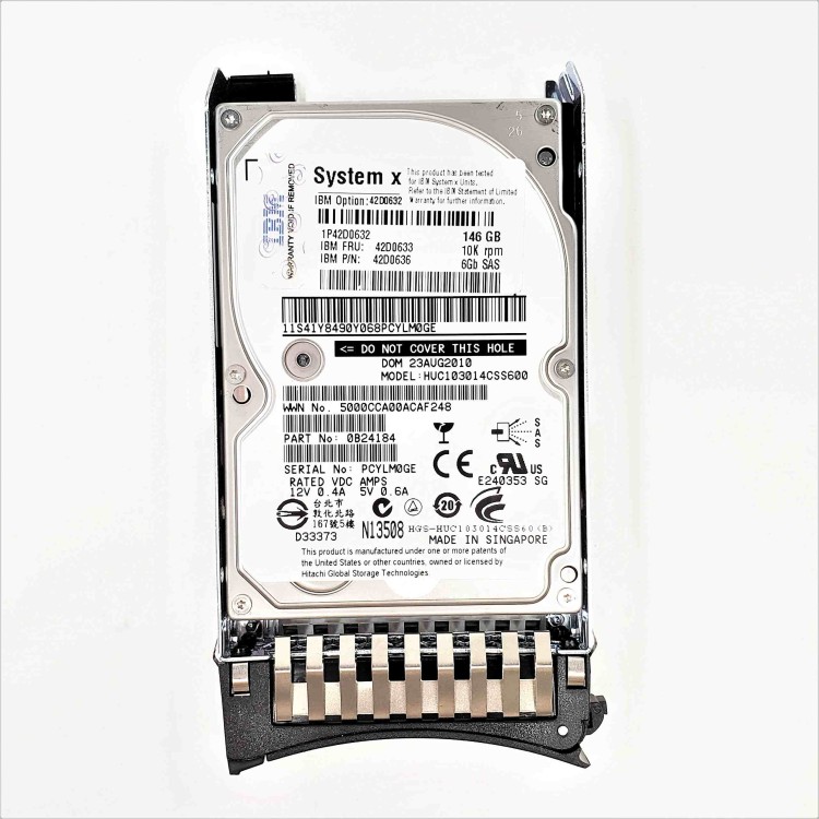 42D0633 IBM 146GB 10K 6G 2.5 SAS DRIVE 42D0633 IBM 146GB 10K 6G 2.5 SAS DRIVE