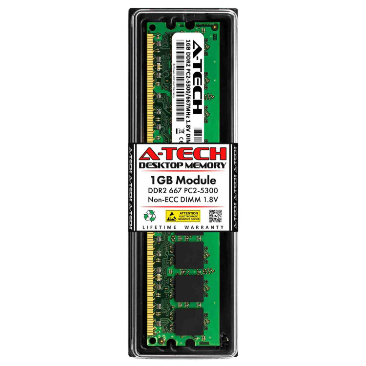 1GB PC2-5300 CL5 NP DDR2 SDRAM UDIMM