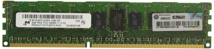 Память HP 4Gb DDR3 (647895-TV1) DIMM ECC Reg PC3-12800 CL11