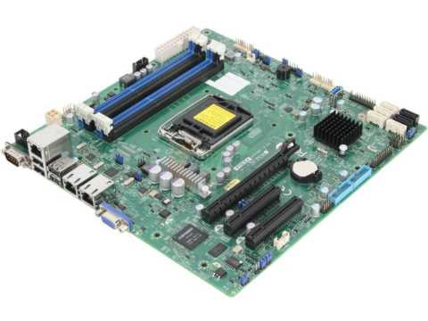 Материнская плата SuperMicro MBD-X10SLM-F-O Socket-1150 Intel C224 DDR3 uATX 2xRJ45 Gigabit Ethernet SATA3 VGA
