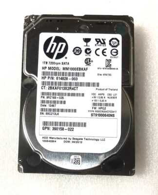 HP 1TB 3G SATA 7200 RPM 2.5" MDL HARD DRIVE NEW SEALED MM1000EBKAF