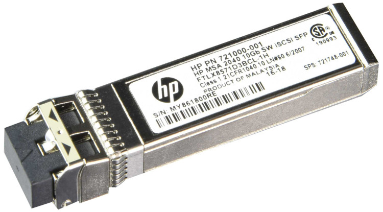 Трансивер HP MSA 2040 10Gb Short Range iSCSI SFP+ 4-pack (C8R25A)