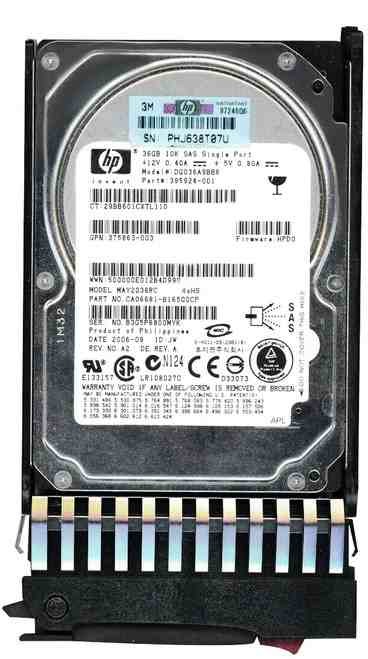 AD140A HP 36GB 10K rpm Hot Plug SAS 2.5 Hard Drive